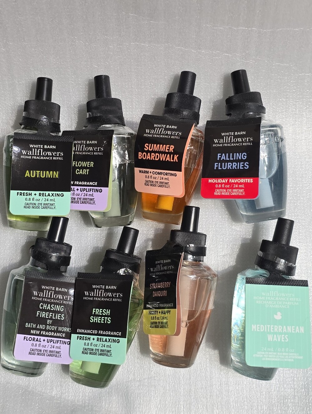NWT White Barn Wallflowers Home Fragrance Refill Assorted Scents 8pcs